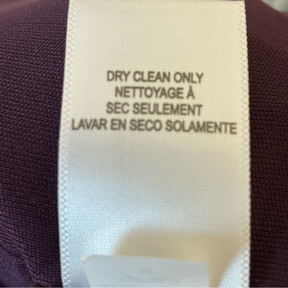 Donna Ricco Sleeveless Sheath Dress Purple Cupcake Ruffle Hem Scuba Size 14 - Picture 2 of 9